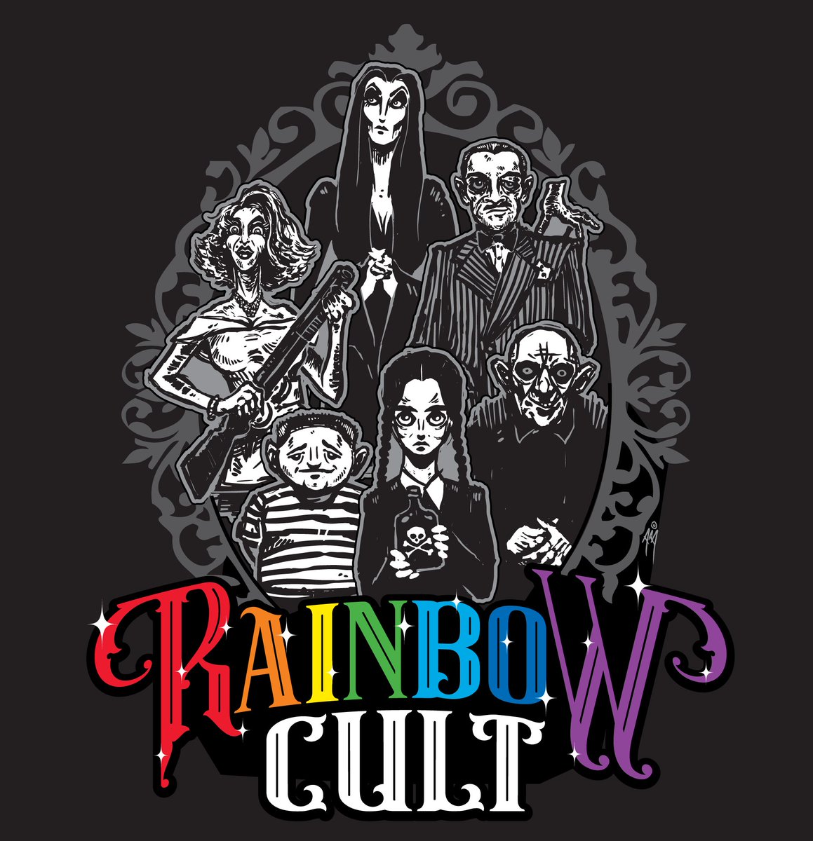 Andrew Scahill (@andrewscahill) on Twitter photo Over 60% sold out for "Rainbow Cult: ADDAMS FAMILY VALUES" on Nov 22! We have amazing stuff planned--2 TAROT READERS, performance by <a href="/ElectraDupri/">Electra Dupri</a>, & props for all! We LOVE this Gorey-esque poster variant by David Baldwin! For info, tickets, or merch visit rainbowcultdenver.com Over 60% sold out for "Rainbow Cult: ADDAMS FAMILY VALUES" on Nov 22! We have amazing stuff planned--2 TAROT READERS, performance by <a href="/ElectraDupri/">Electra Dupri</a>, & props for all! We LOVE this Gorey-esque poster variant by David Baldwin! For info, tickets, or merch visit rainbowcultdenver.com