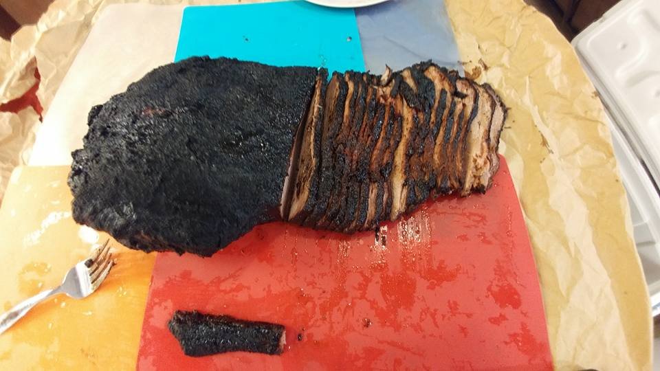 kaitsu22's tweet photo. @AlaneAdamsBooks Brisket instead of turkey (or in addition to turkey). My brother has smoked brisket and turkey each year for the last few years. 
Last year he did smoked pork, turkey and brisket. (lots of extras in the freezer) https://t.co/ySJ5kjKyUU