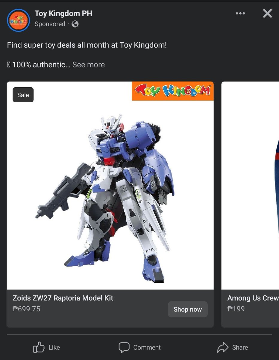 EdiSoriano's tweet photo. That's a weird looking zoid there, toy kingdom. https://t.co/0A2JhknnhT
