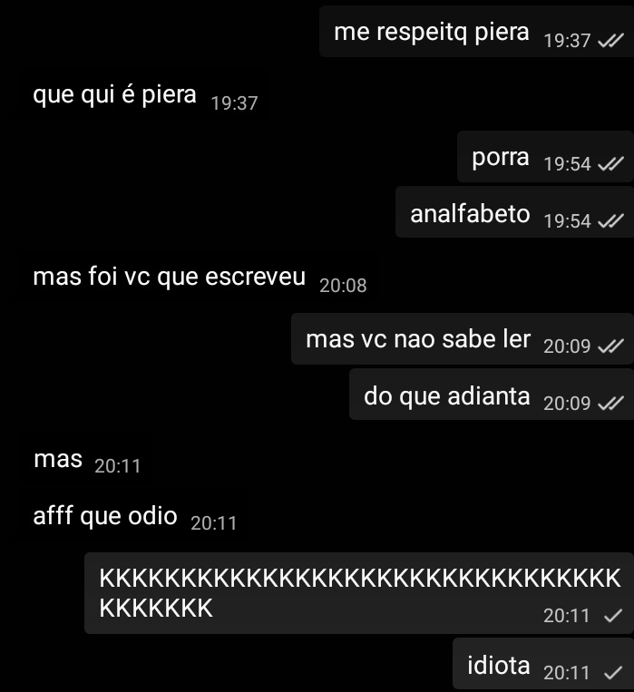 adoro quando ele simplesmente desiste de argumentar