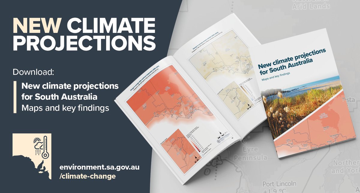Higher temperatures with more frequent hot days, declining average rain but heavier falls, and more severe fire danger conditions are among climate projections for #SouthAustralia to 2050 and beyond.

Read the full report here ow.ly/zT9K50LBxrg  #DEW #climatechange