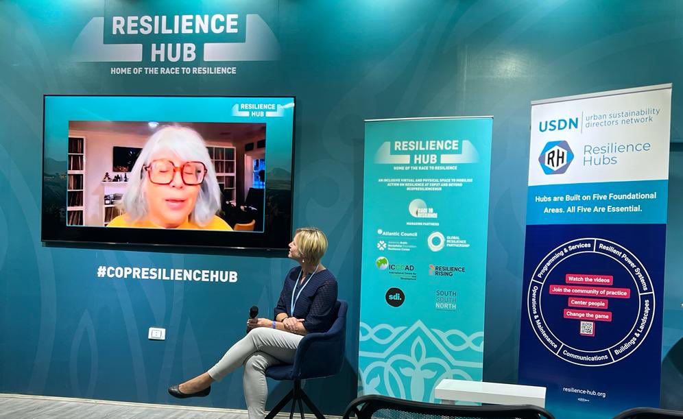 A core theme of #cop27 is implementation. It was wonderful to co-present with Carmelita Sanchez today on <a href="/theUSDN/">USDN</a> #resiliencehubs and to show what climate action and shifting power looks like at the neighborhood level. Grateful to #racetoresilience for the opportunity!