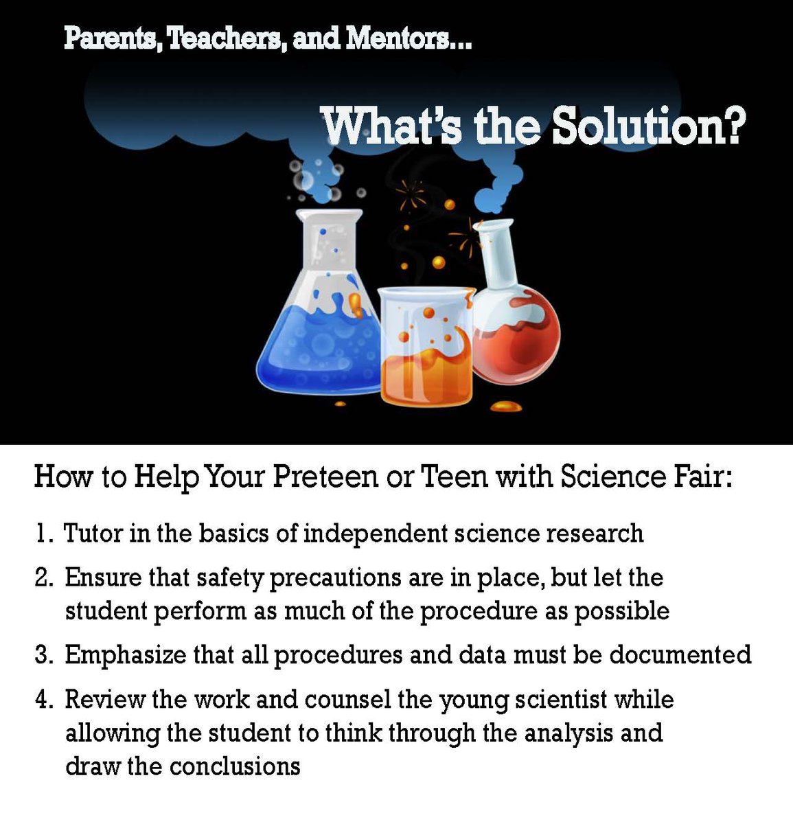 DVSFairs's tweet photo. Do you ever wonder how much help to provide for the young scientist or engineer in your home or classroom?
Here is some advice that might help. What other pointers would you add?
#DVSF #sciencefairtips https://t.co/1SQqeMiL70