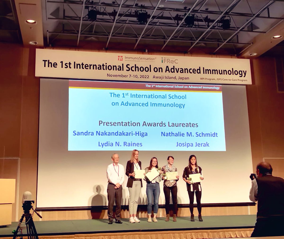 lnraines1's tweet photo. So incredibly honored to have been awarded one of four presentation awards at the 1st International School on Advanced Immunology! Thank you to @ImmunoSens and #iFReC for the amazing opportunity!! https://t.co/CsFx41DgBk