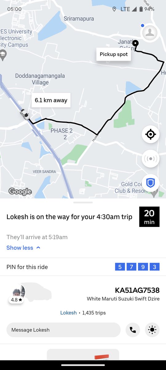 PavanGopal24's tweet photo. The driver anna is still unreachable. Read my message but no response. It's 30min post reservation time now. Time to #uninstalluber ? @Uber @Uber_Support @UberINSupport https://t.co/T1X6a2mxIr