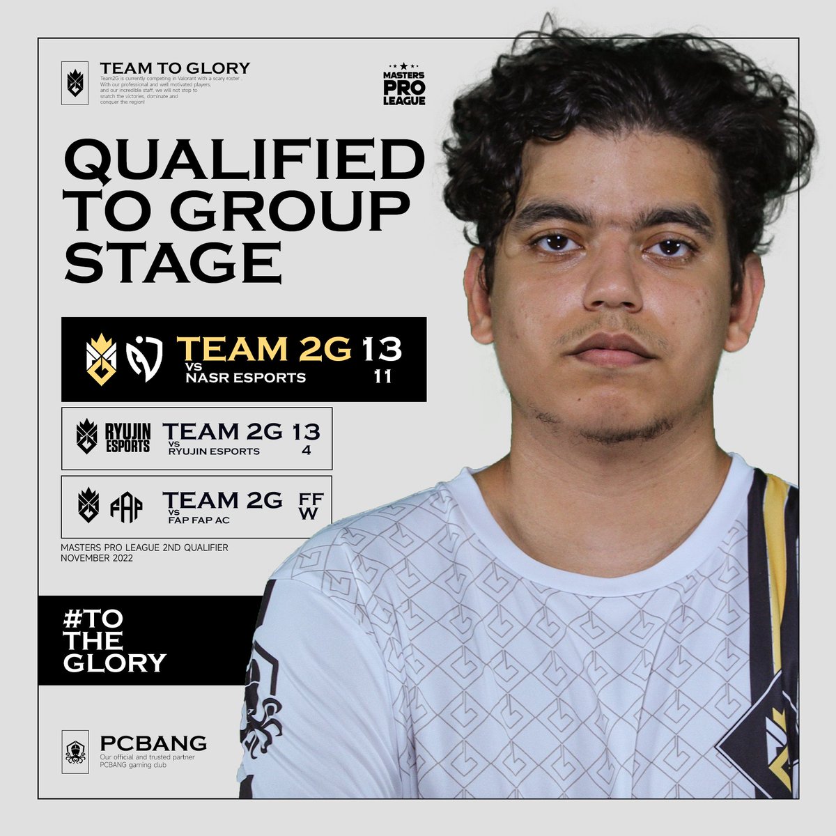 Our boys claimed a huge win today against <a href="/NasrEsports/">NASR ESPORTS</a> with 13-11 and being qualified for group stage , but this is not the end of the road , expect us to play the qualification games at Esna  
Be there we appreciate your support T2Gers 🔥
#T2G #ToTheGlory