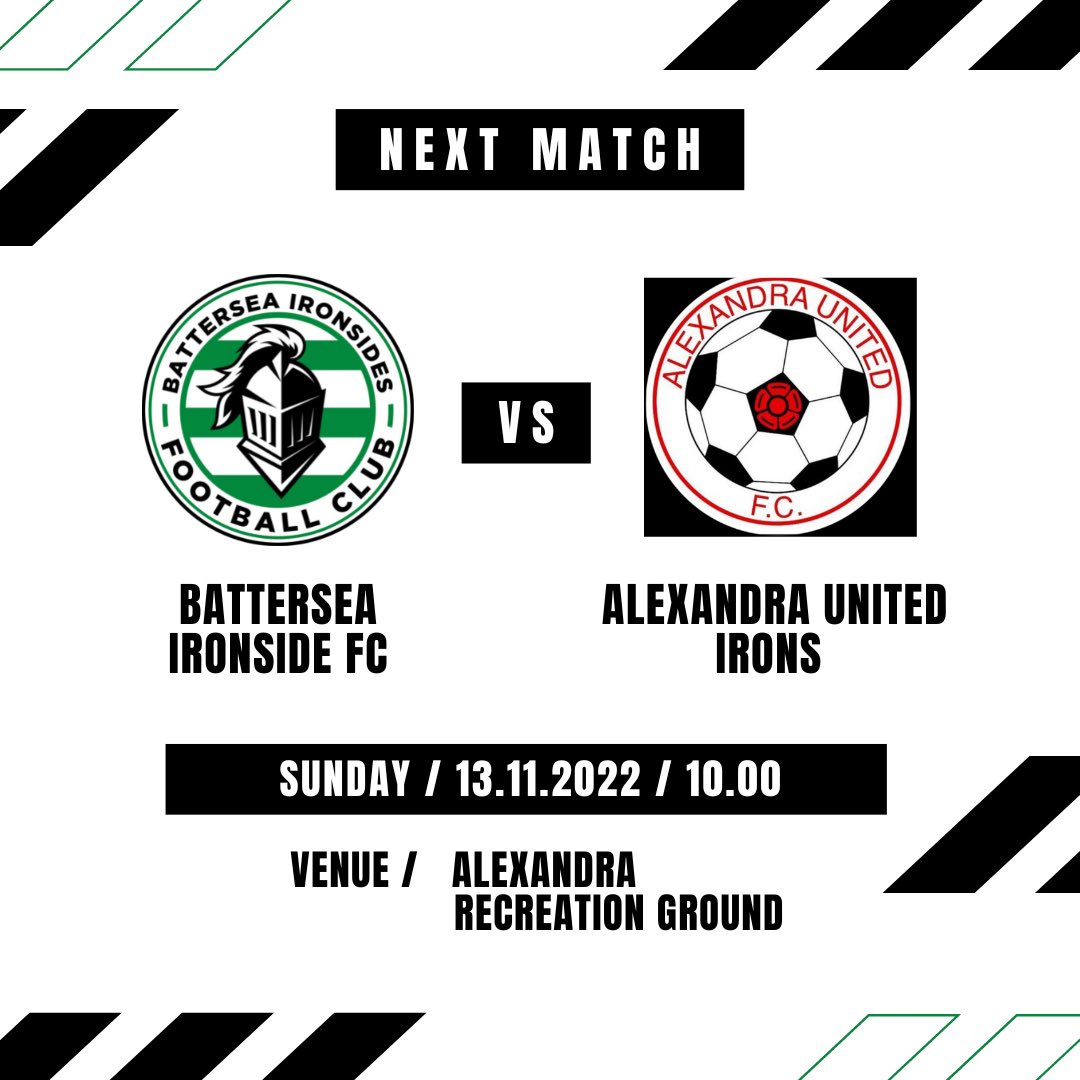 Away this weekend 

🗓 - 13th November 2022   

🆚 - Alexandra United 

📍-  Alexandra Recreation Ground, KT17 4BX

⚽️ - 10.00 

#greenarmy