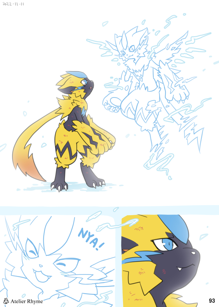 【 Twin Thunders (ゼラオラ漫画 / Zeraora comic ) 】
読む方向左→右!⚡️✨
Page 93-95
😼全ページ / All pages:
https://t.co/fANTc8xzFj 