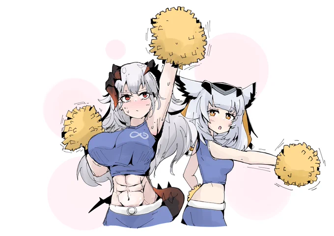 『………。(フレフレ!ドクター!!)』チアライン生命#アークナイツ 