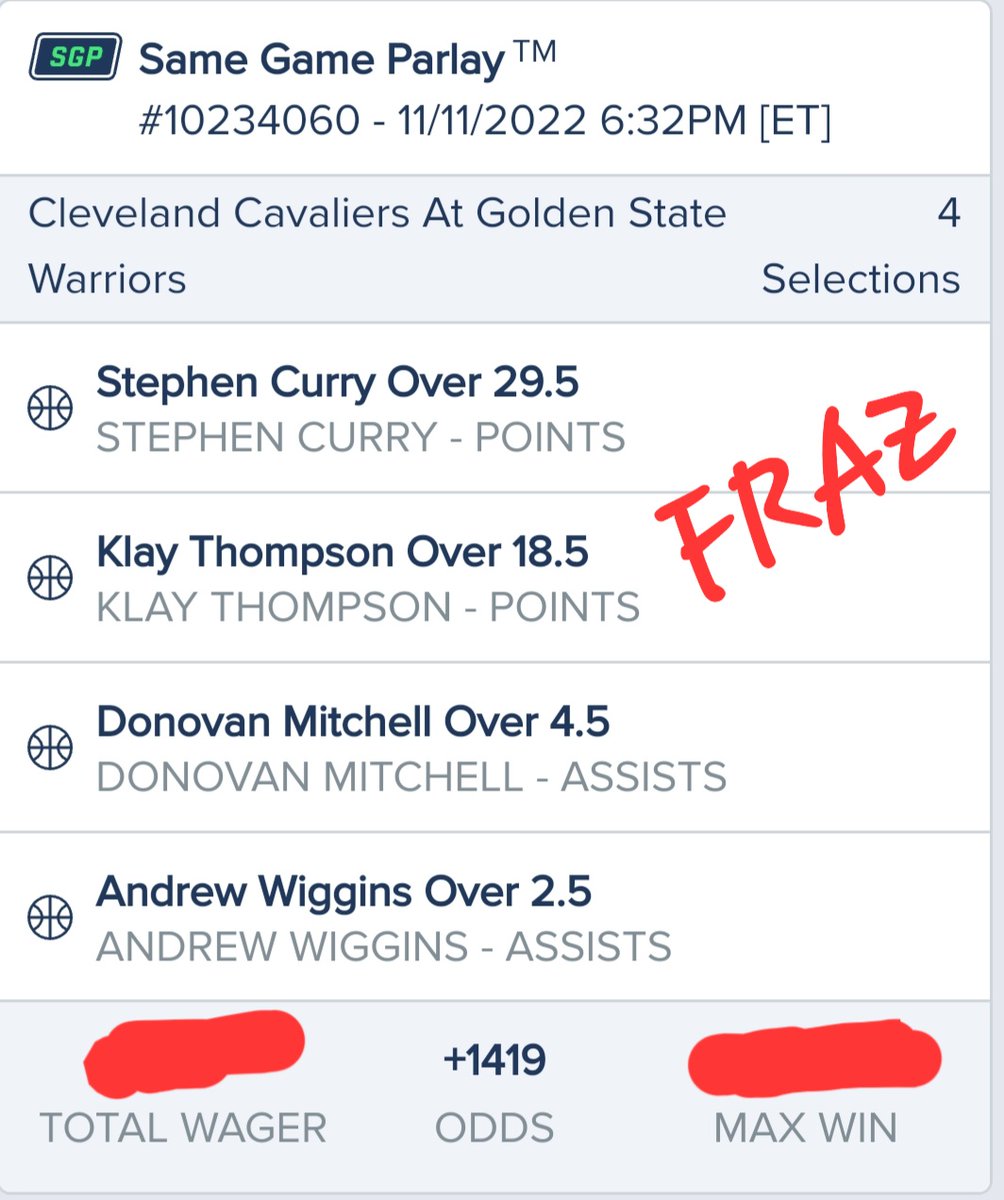 TheRealFraz87's tweet photo. Let's gooo! Odds +1419! Tail if you want and good luck all! #LetsGoo #FanDuel @flashpicks @MCbets__ @The_PropFather https://t.co/kgG3SGPiVL