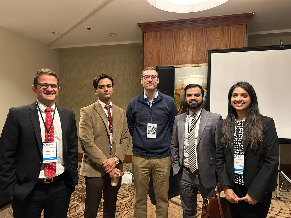 WSU/DMC representing at Michigan ACC. Good work everybody! <a href="/chadialraies/">Chadi Alraies, MD FACC FSCAI</a> <a href="/Irfan_shafis/">Irfan Shafi</a> <a href="/GoelMishita/">Mishita Goel</a> <a href="/TusharMishraMD/">TusharMishra</a> @Patrick4771