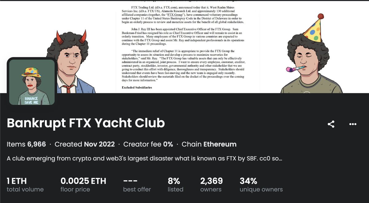 Ya I think I'm good on NFTs for the rest of the year