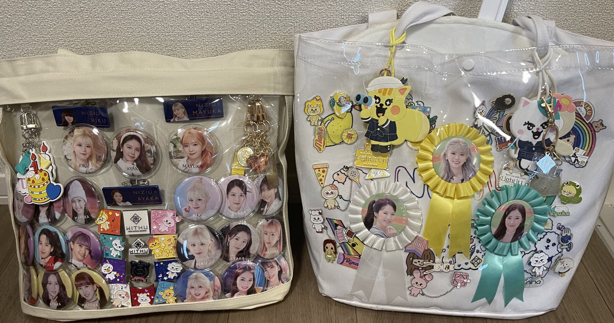 NiziU リマ　痛バ　缶バッジ　バッグ ぺこりん様専用 NiziU リマ 痛バ 缶バッジ バッグ - メルカリ