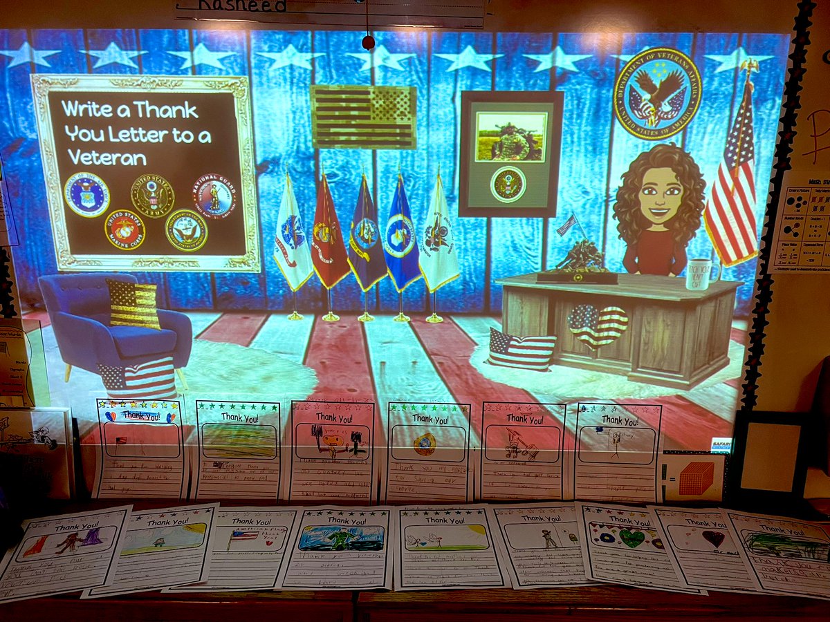 On this Veteran’s Day, our class learned facts about how and when it was established, and the importance of thanking a Veteran. <a href="/OgleElem/">Ogle Elementary</a> #VeteransDay #AdventuresIn2ndGrade #gratitude