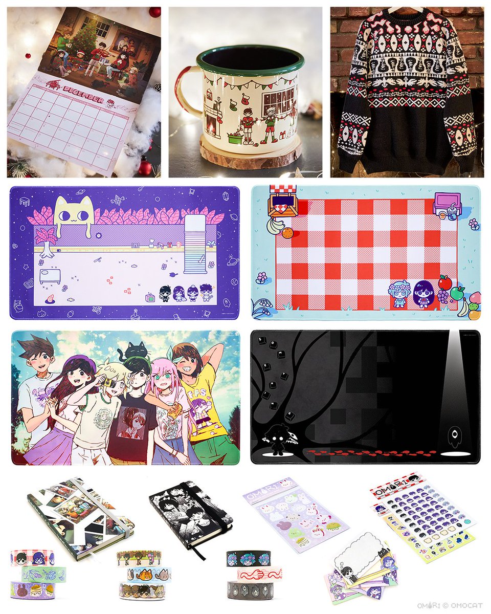 OMOCAT on X: OMORI holiday collection and OMORI art goods are available  now! (  / X