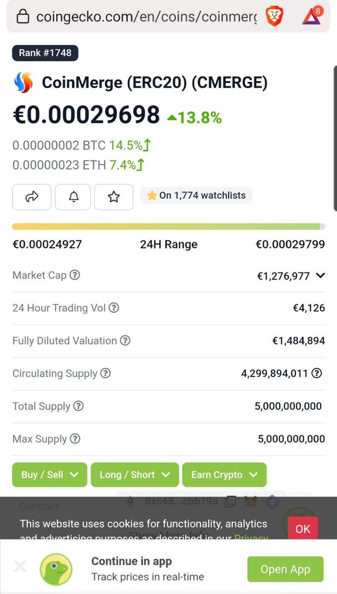 thenoblekahuna's tweet image. $CMERGE

Coin Merge has the the potential to hit at least 20-30x right after this capitulation phase.

Go check out their website coinmerge.io

#coinmerge #cmerge #CoinMarketCap #crypto #DeFi #MoonShot