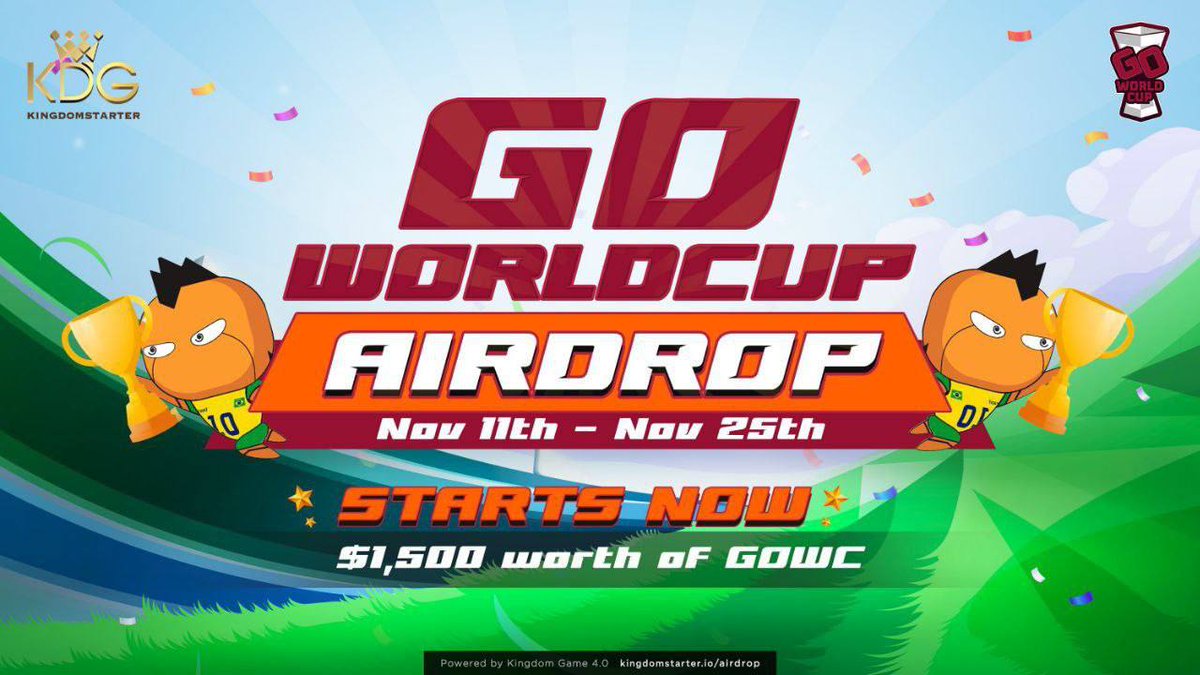 ar_airdrop's tweet photo. ⊰  Name: KDG x GoWorldCup
⊰  Link: https://t.co/IWMAUJhP8M
⊰  Blockchain: Binance Smart Chain #العملات_الرقمية #Airdrop https://t.co/GF7Ys9T07L