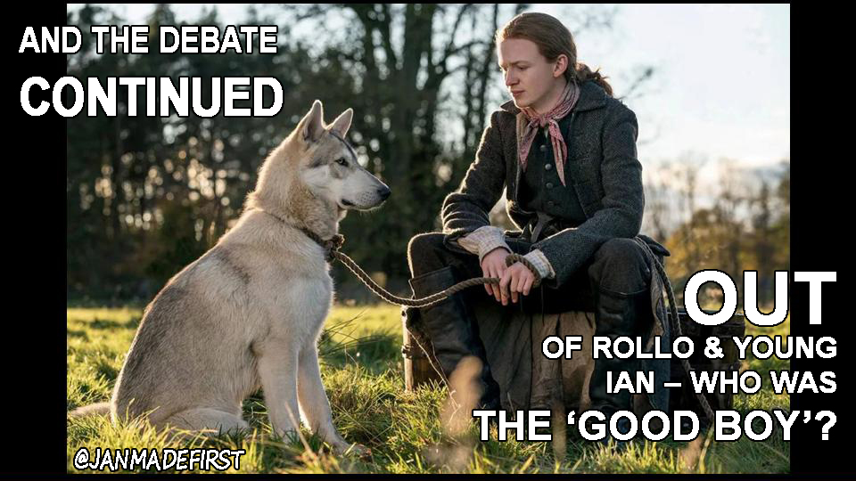 Today’s first #Outlander Rollo &amp; Ian rerun is from <a href="/JANMADEFIRST/">Janet Fitz 🇦🇺</a>. It features the Calendar pic!;  #Rollo  <a href="/RolloWolfDog/">Rollo Wolf Dog</a>  <a href="/JHooked1/">CuatroVax'd y Masking, 'ken</a>  <a href="/OutlanderRollo/">Outlander Rollo</a>  <a href="/JohnBell/">JOHN BELL</a>