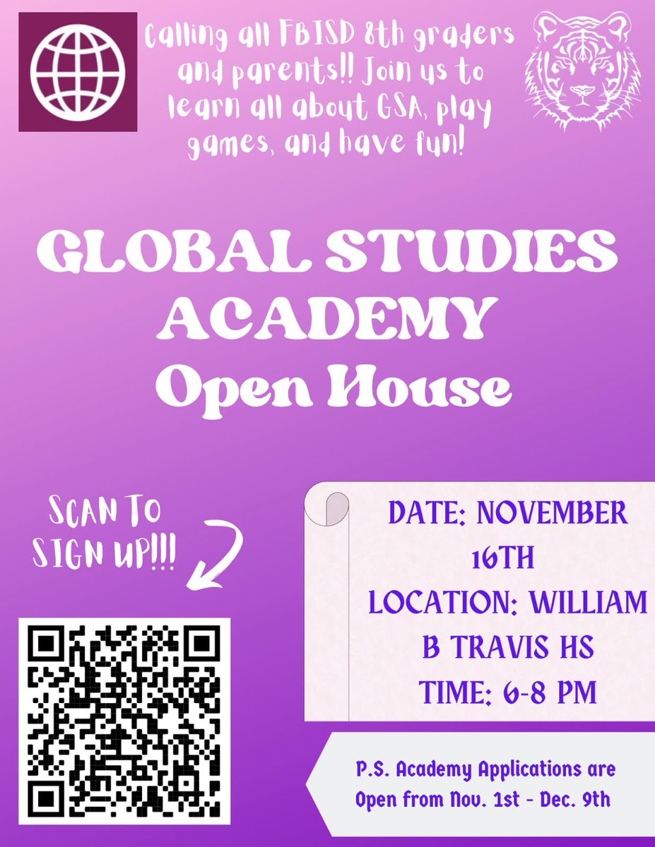 fbgsa's tweet photo. interested in learning more about  the Global Studies Academy? join us on WEDNESDAY, 11/16 for our open house!

click here to RSVP: https://t.co/0toS38U6yD https://t.co/OZ7qbpeSW5