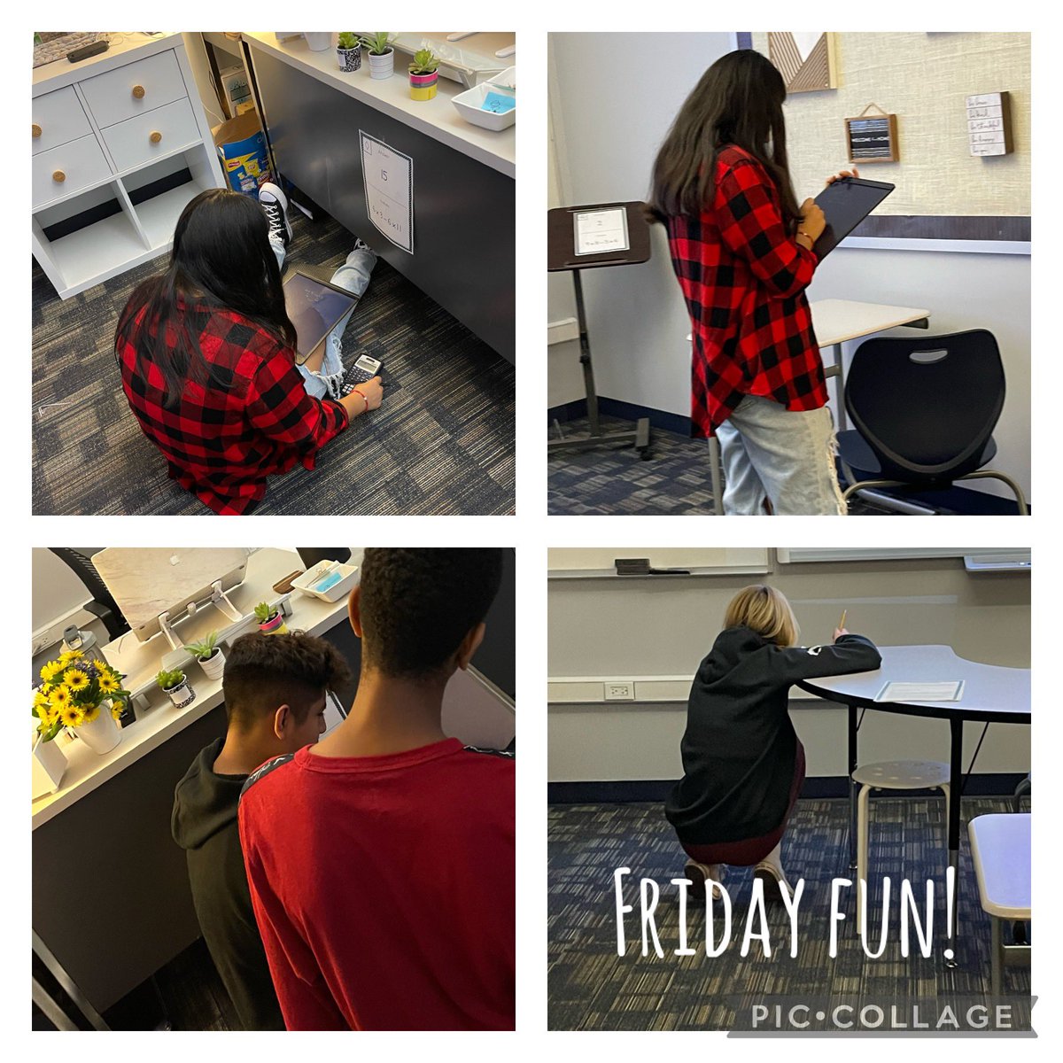 Practicing solving equations with a scavenger hunt, some music, and lots of laughter!