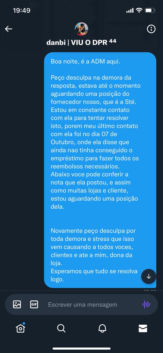 StoreEpiphany's tweet photo. E essa tem sido a resposta enviada para os clientes sobre a situação: https://t.co/DDoq2KGY2g