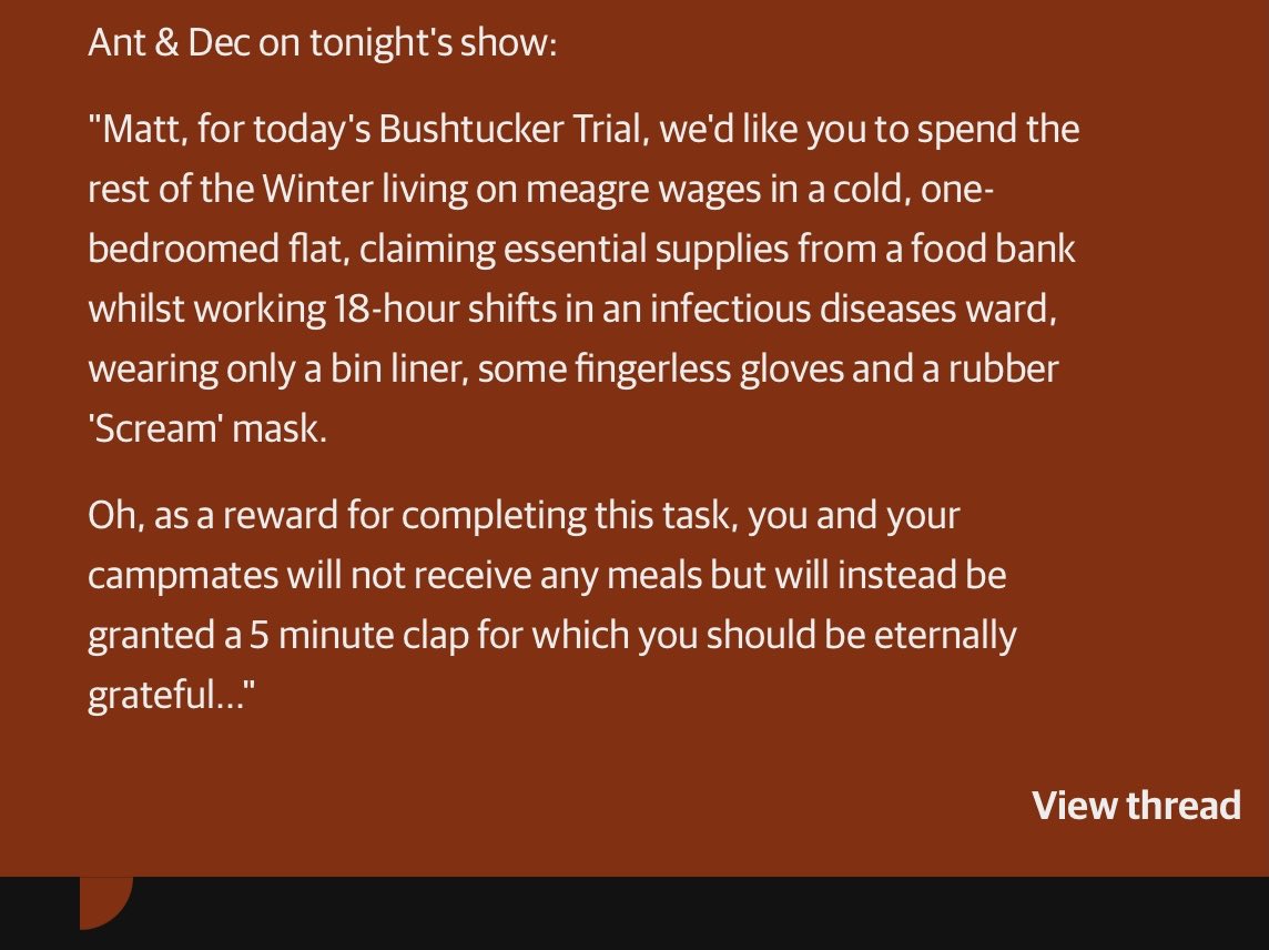 The only comment worth making about Hancock is this, from the Guardian letters page.