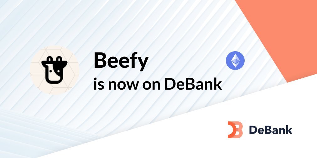 DeBankDeFi's tweet photo. 2/4

Beefy's portfolio is now tracked on https://t.co/IEGJ3zLVHO! (@ethereum version)

Hat tip to all @beefyfinance voters! $BIFI
https://t.co/lblb9dlfTx https://t.co/CtSRTHqMAI