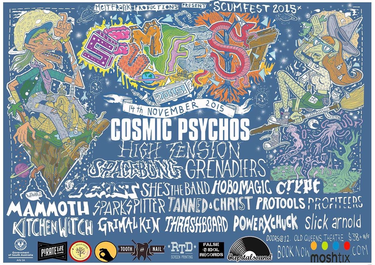andersonrcw's tweet photo. The last time I played a gig with @cosmicpsychos was almost seven years ago to the day at Scumfest with my old band @profiteersrock (RIP🍻)
Tonight we get to do it all over again, but with wrestling! See you at @unibar_adl for #PunkRockRiot! https://t.co/1WXByE7rlM