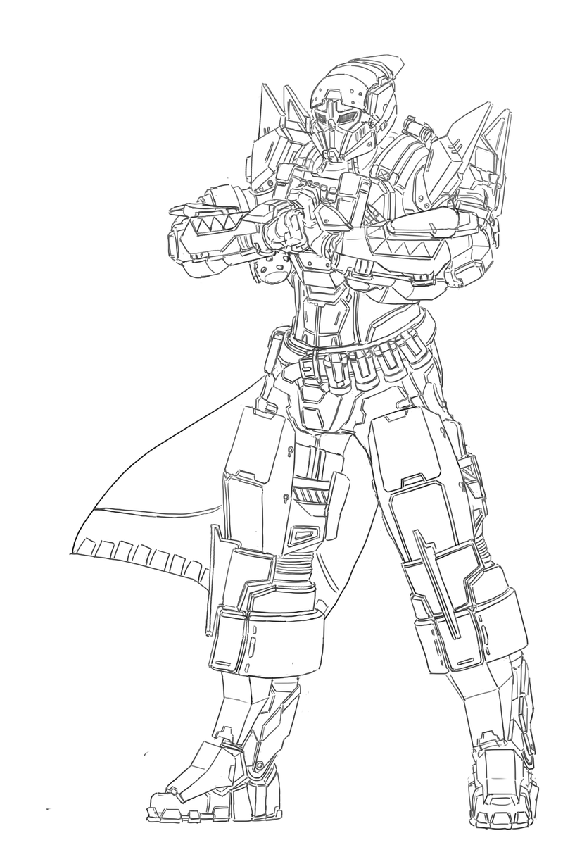 monochrome greyscale solo lineart robot no humans white background  illustration images