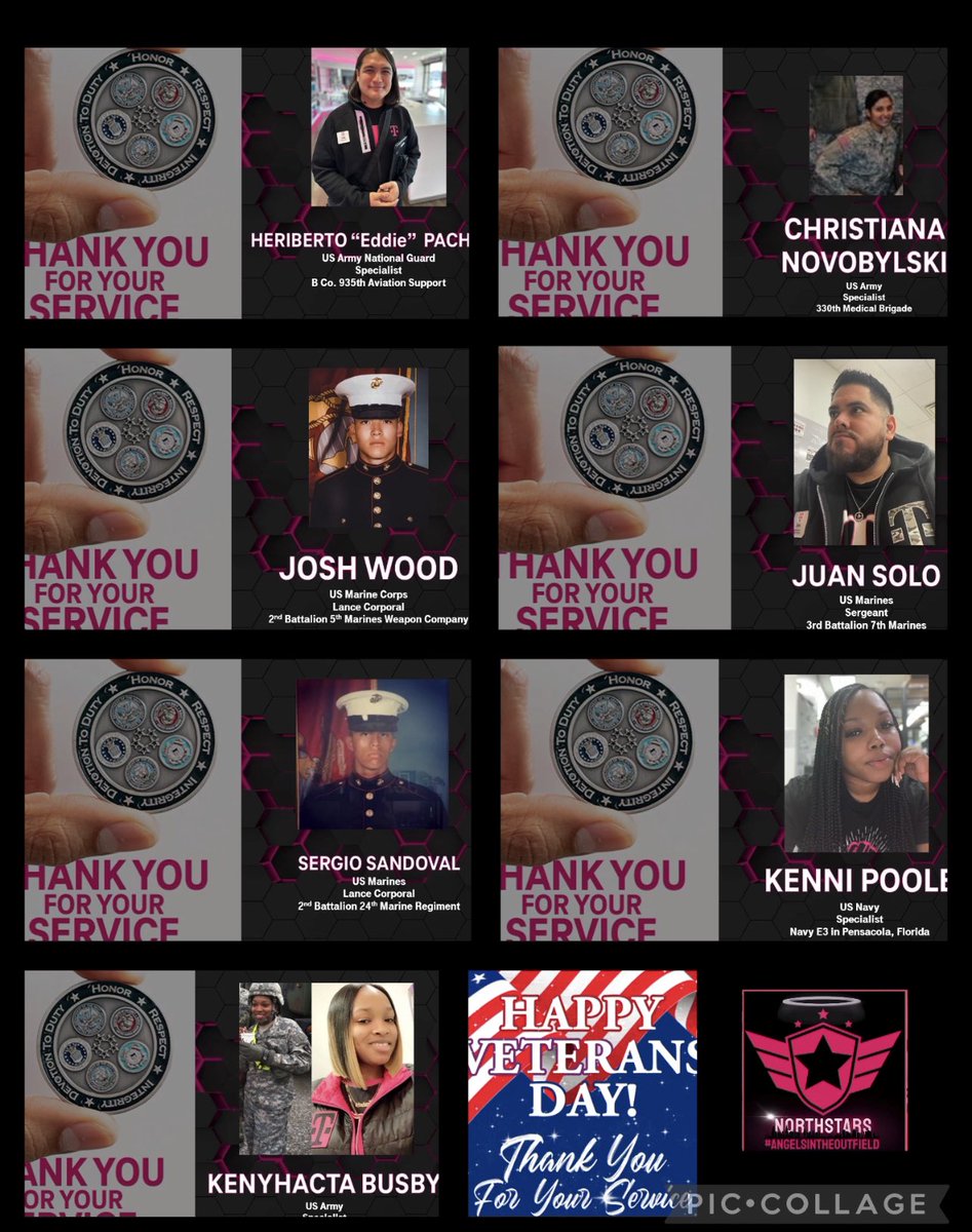 Angel Gomez (@angelgomez143) on Twitter photo Happy Veterans Day & THANK YOU for your service. Appreciate all our Magenta Northstar veterans 🇺🇸 for their contributions to the business everyday! 🤩 <a href="/domjrcoleman/">Dom Coleman</a> <a href="/ChartierDoug/">Doug Chartier</a> <a href="/Philly2Chicago/">PhillyPhanatic🦅®</a> <a href="/DaniA23X/">Dani</a> @john_huerta_tmo <a href="/kris_colson/">Kris Colson</a> Happy Veterans Day & THANK YOU for your service. Appreciate all our Magenta Northstar veterans 🇺🇸 for their contributions to the business everyday! 🤩 <a href="/domjrcoleman/">Dom Coleman</a> <a href="/ChartierDoug/">Doug Chartier</a> <a href="/Philly2Chicago/">PhillyPhanatic🦅®</a> <a href="/DaniA23X/">Dani</a> @john_huerta_tmo <a href="/kris_colson/">Kris Colson</a>