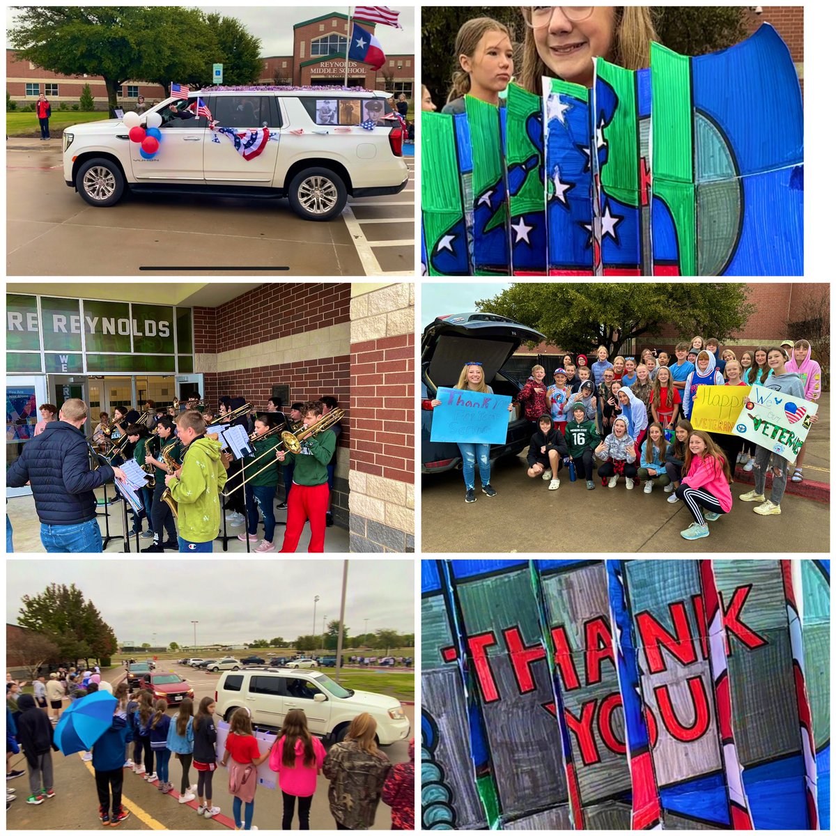 PISDReynolds's tweet image. Today, we celebrated our veterans. We are thankful for their service and are forever grateful! #VeteransDay2022 #prosperproud #carparade #WEareReynolds
