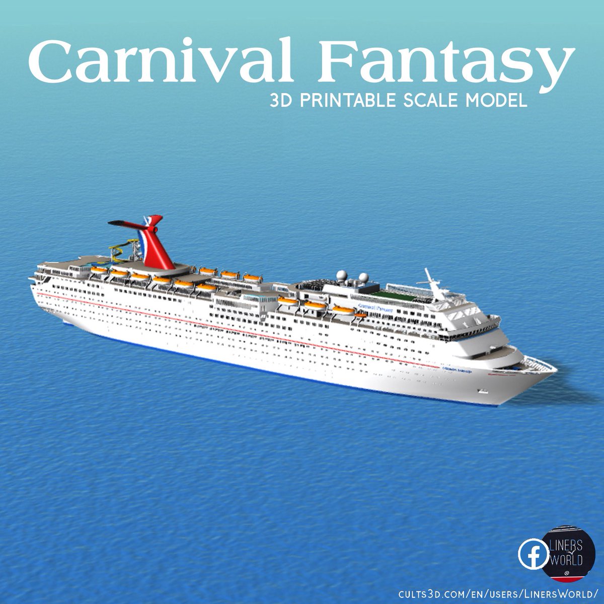 🆕🛳️🏝️Carnival Fantasy’s 3D printable model is now available at cults3d.com/en/3d-model/va…

As usual, scaled at 1/1000 but easily printable at larger or smaller scales!

Next will be Ecstasy ;)
#CarnivalCruise #Fantasy #3dprinting #stl #cruiseship #shipmodel
