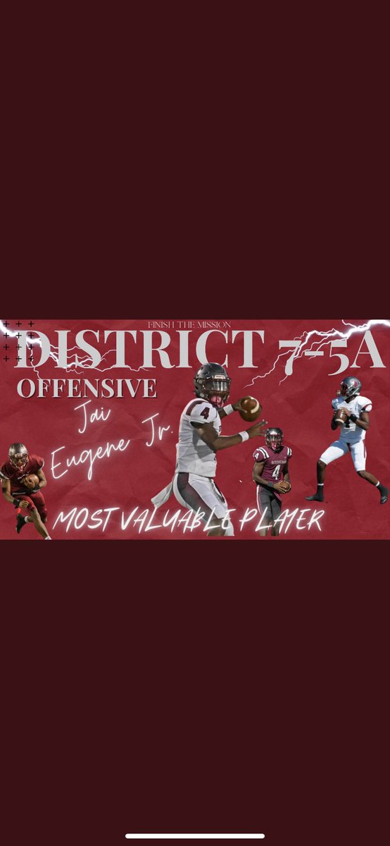 JaiEugeneJr1's tweet photo. Very blessed to be the District Offensive MVP 🙏🏽! https://t.co/9XGYc7axMM