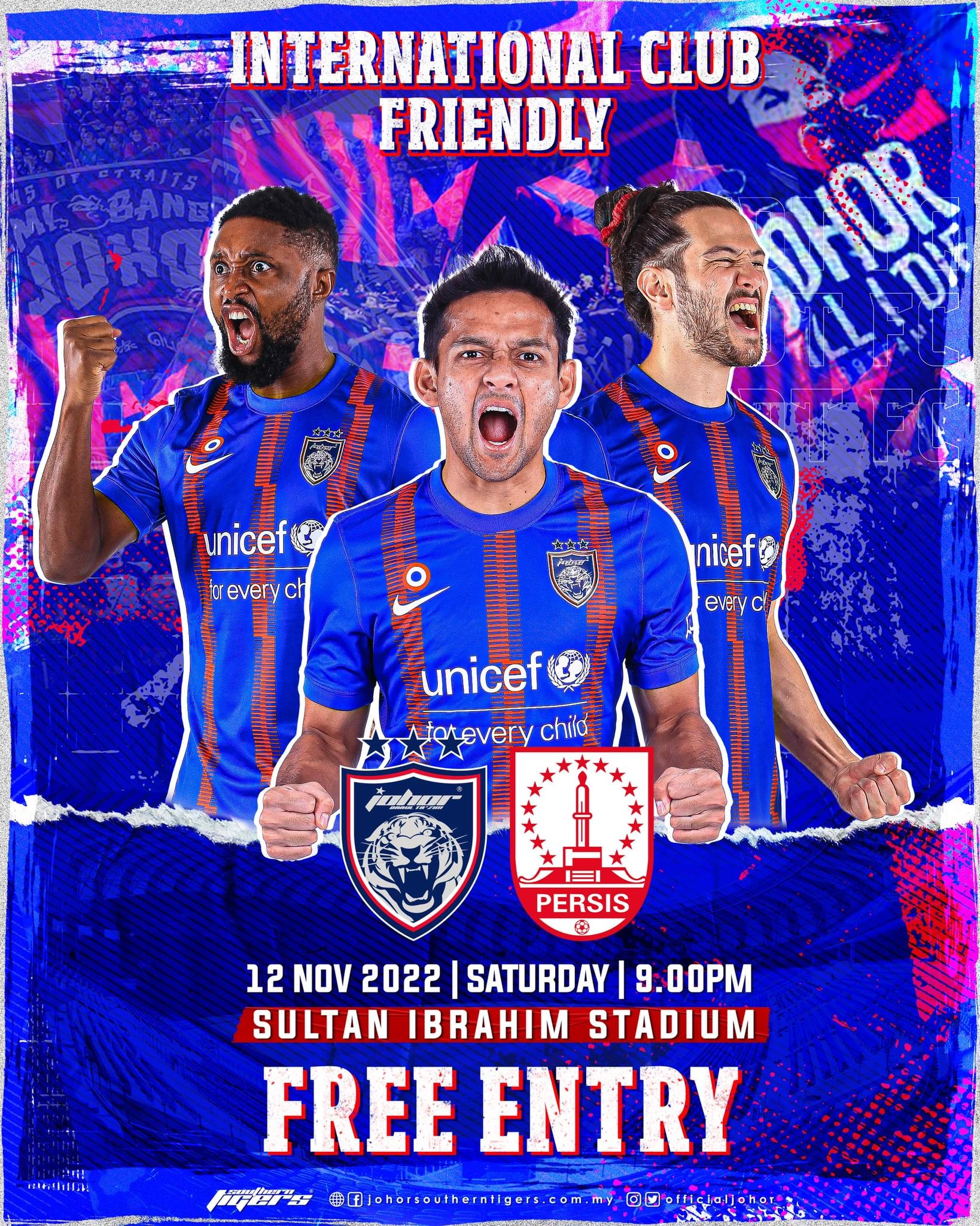 JOHORSouthernTigers on X: JDT VS PERSIS SOLO FRIENDLY MATCH Watch the  friendly match between Johor Darul Ta'zim FC (JDT) and Indonesian Liga 1  club Persis Solo tonight, 12 November 2022 at 9.00pm.