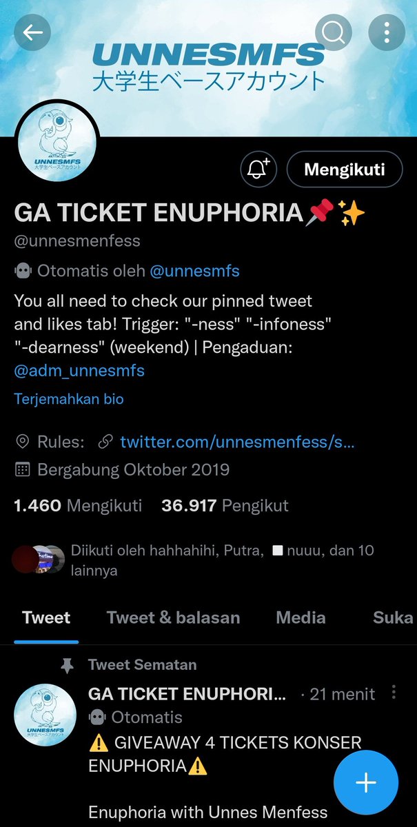 berusahaambis's tweet photo. @unnesmenfess Our Night Our Euphoria https://t.co/LRhFMBtlk7