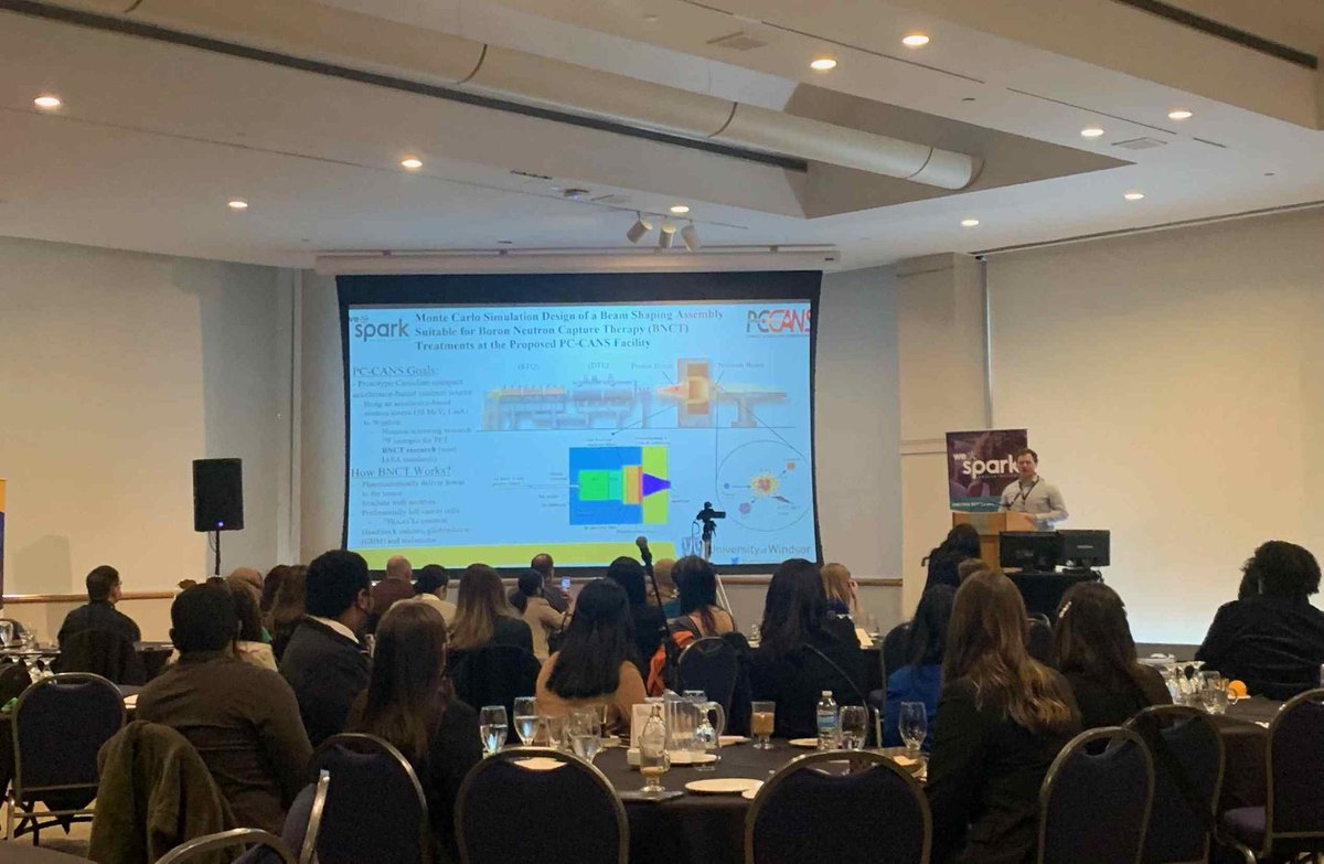 UWinBiophysics's tweet photo. Thrilled to have Dominik Dziura share his work on boron neutron capture therapy (BNCT) today @wesparkhealth #yqghealthresearchconference. A poster and a rapid 🔥 presentation. Great work Dom!
@ChemUWindsor #greatgradstudents https://t.co/FiJBGqZkLj