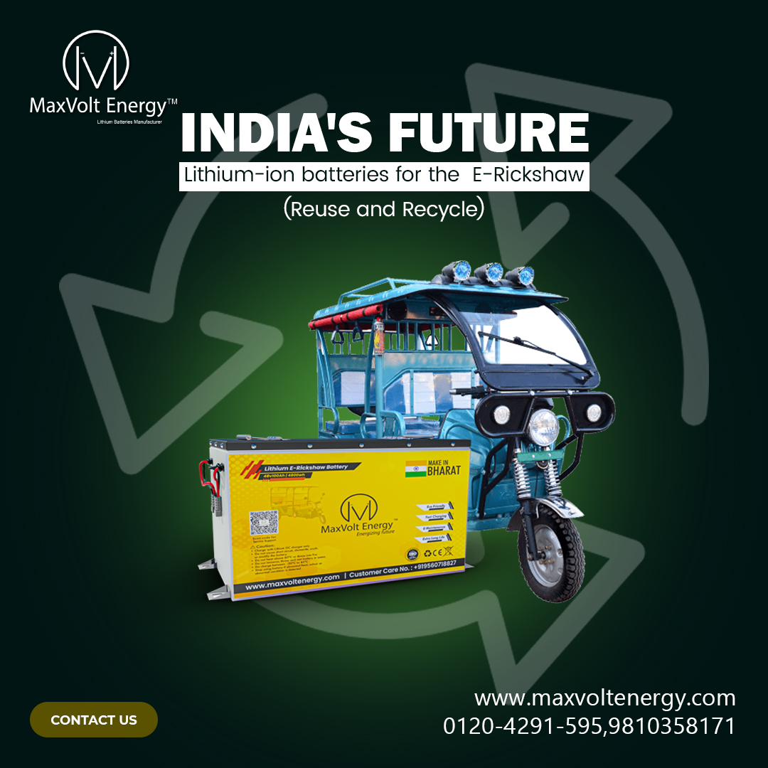 EnergyMaxvolt's tweet photo. India's Future Lithium-ion batteries for the E-Rickshaw
(Reuse and Recycle)
Visit : https://t.co/cWiOkDs2Ov
Call Us: 0120-4291595,+919810358181
.
#erickshawbattery #erickshawmanufacture #erickshaw #ericksawbatteries #lithiumbatteries #lithiumbatterypack #maxvoltenergy https://t.co/cZNfsi7jDV