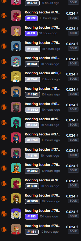 36 <a href="/RoaringLeaders/">Roaring Leaders</a>  were swept using <a href="/blur_io/">Blur</a> , Congrats <a href="/NVCOINTOGL/">TOGL</a> on these deals 👏