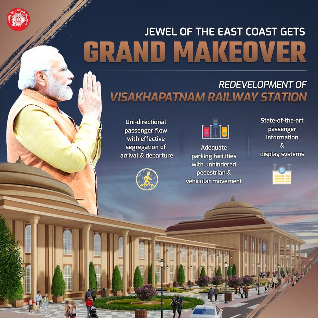 Ministry of Railways on Twitter: "The redeveloped Visakhapatnam Railway