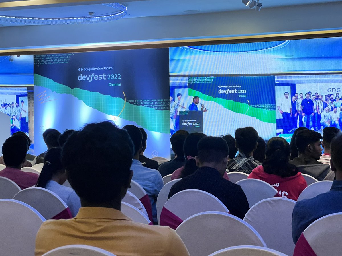 gowtham_b_h's tweet photo. Here we goo ! #devfest22 organised by @GDGChennai   

#DevFest #developers #Google #gdg #gdgchennai @GoogleDevsIN @GoogleIndia @googledevs @Google https://t.co/y882TB621n