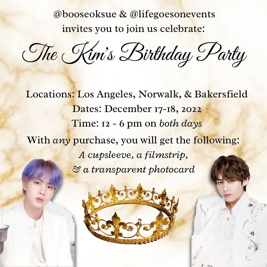 Template BTS birthday party