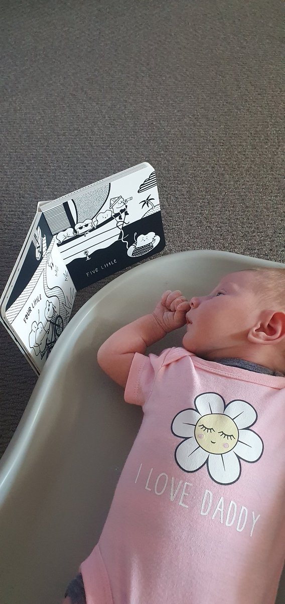 KAF_x's tweet photo. Just a 12 day old babe reading a book 😍 

@KiwiLibrarian @Maria_Brewerton https://t.co/r0ccWwk8LU