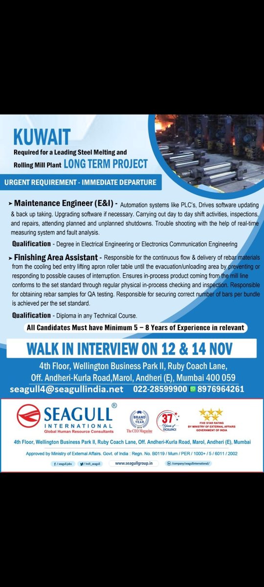 gulfjob8's tweet photo. Latest gulf job

#managerjobs #marketingjobs #incharge #head #engineerjobs #hrsolutions #mechanical #supervisorjobs #rorating #petrochemical #refinery #oilandgas #saudijobs https://t.co/N30taUXMsr