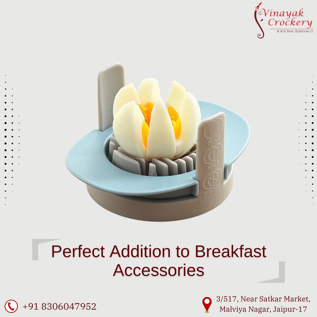 VinayakCrockery's tweet image. Get the whole family involved to enjoy preparing &amp;amp; having morning tasty treats while spending some quality time. 
Discover the mix-and-match breakfast accessories of Vinayak Crockery to create the perfectly imperfect morning moment, styled just for you.

#eggcutter #eggcutters