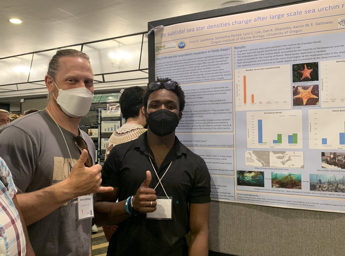 I’m so stoked for <a href="/CTELab/">CTEL</a> members <a href="/snpersad_/">Samantha Persad</a> (MS student) and J’mie Lawrence (#REU student)! They did an awesome job presenting at #WSN2022 today! The room was so loud and crowded it was basically a mosh pit 😹 at a Seattle grunge rock concert in the 90s, and they rocked it 🤙!