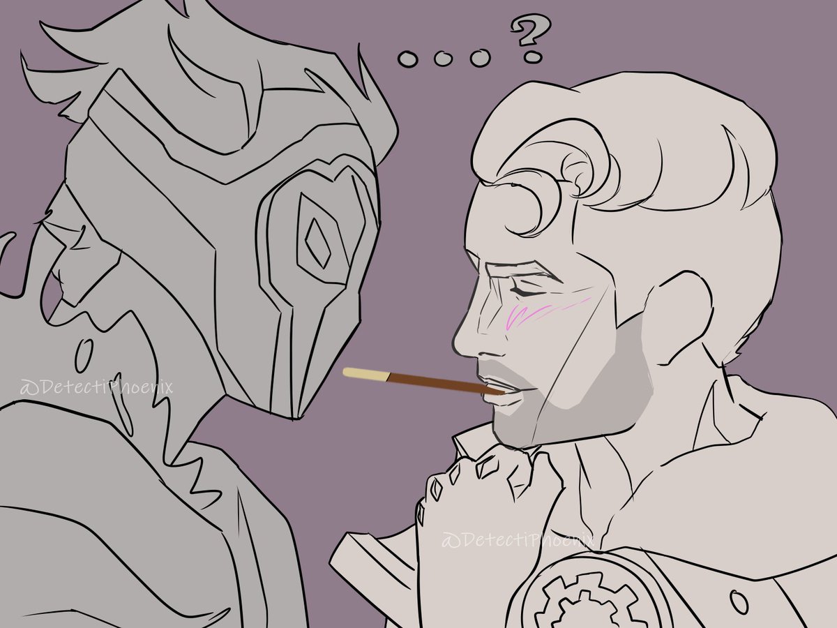 DetectiPhoenix's tweet image. Happy Pocky Day ~ ! #LeagueOfLegends #Jayce #Viktor #JayVik #PockyDay