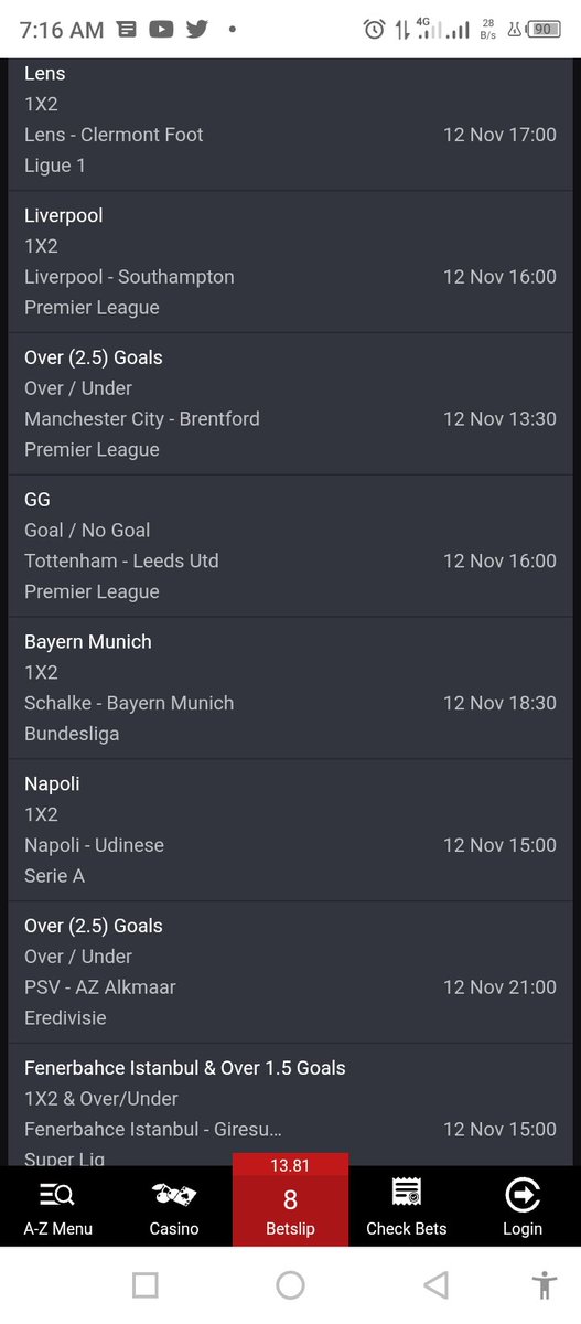 cassipredict's tweet photo. happy weekend πππππ
pick your poison
14odds bet code = 32RCRZG
#cassipredict #football #bettingtips #prediction #sports #bet #bettingexpert #BETTING https://t.co/8frtawoL0D