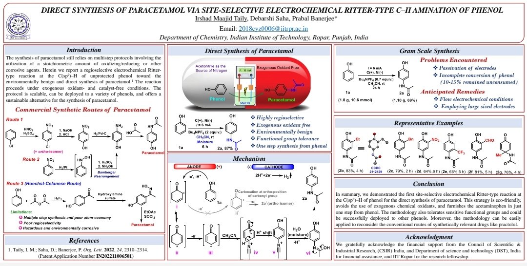 Dr. Irshad Maajid, PhD (@maajid_majd) on Twitter photo I am pleased to share that our work involving #electrosynthesis of #Paracetamol was awarded a poster prize at the #ChemSciSymposium. Thank you <a href="/RoySocChem/">Royal Society of Chemistry</a> <a href="/ChemicalScience/">Chemical Science</a> for such a great couple of days where we got to listen wonderful talks from some incredible scientists. I am pleased to share that our work involving #electrosynthesis of #Paracetamol was awarded a poster prize at the #ChemSciSymposium. Thank you <a href="/RoySocChem/">Royal Society of Chemistry</a> <a href="/ChemicalScience/">Chemical Science</a> for such a great couple of days where we got to listen wonderful talks from some incredible scientists.