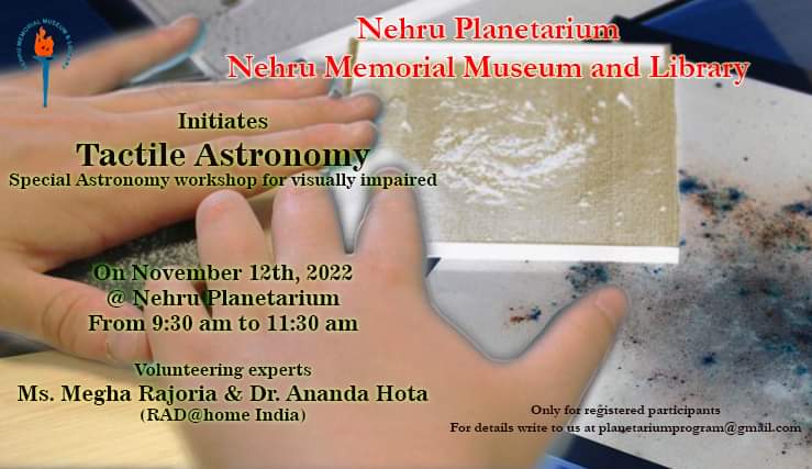 MeghaRajoria's tweet image. #astronomy #visuallyimapired #Blind #tactile