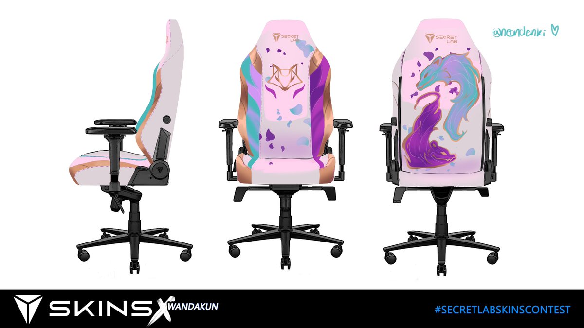 Neondenki's tweet photo. Spirit Blossom Sett chair for the #SecretlabSkinsContest ! I've been DYING for a Sett chair... So I guess I'll make one hehe 💕

@secretlabchairs x @wandakunpls https://t.co/yDT90ClsJ7